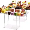 Soporte de Exhibición de Postres Acrílico Personalizado, Usado para Cupcakes, Postres, Pasteles, Comida, Fruta, Caramelo Elevadores