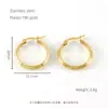 Pendientes de Aro Minimalistas Retro Nuevos de Diseño de Nicho Ins Transfronterizos Pendientes Europeos y Americanos de Acero de Titanio 18K