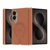 Adecuado para Samsung Galaxy Z Fold 8, funda de teléfono de carga inalámbrica magnética, funda de cuero con protección de bisagra magnética para Fold 7