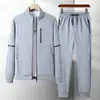 Conjunto Esportivo Casual Explorer para Homens, Novo Estilo Primavera e Outono, Jaqueta Gola Alta Duas Peças Tamanho Grande para Jovens