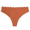 Pantaletas de Hielo Sin Costuras de Cintura Baja Europeas y Americanas, Pantaletas de Mujer de una Pieza Adhesivas de Color Sólido con Cintura Ondulada Hueca