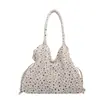 Bolsa de ombro com design de nicho estampa de leopardo, bolsa tote de grande capacidade para mulheres, nova bolsa versátil e da moda para o trabalho 2026, casual e estilosa