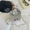 Bolso mini Ruien, acabado espejo, bolso de cadena de un solo lado con incrustaciones de diamantes, bolso cuadrado pequeño de moda nuevo para mujer 2026, bolso de hombro, bolso cruzado