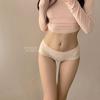 Roupa Íntima Sem Costura Estilo Japonês Simples Peça Única Sem Costura para Meninas Saco de Hip Hop Cintura Baixa Pura Sexy Roupa Íntima de Seda Gelo para Mulheres