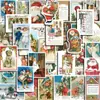 Tarjeta de Navidad al por mayor transfronteriza de Amazon 40 pegatinas de dibujos animados teléfono móvil Diario Pegatinas de Papá Noel impermeable