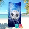 Toalla de Baño Absorbente de Fibra Ultrafina con Estampado de Fútbol Transfronteriza Toalla de Playa Grande Toalla de Baño Personalidad Creativa