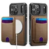 Comercio Exterior Adecuado para Iphone17 Funda Magnética para Teléfono Apple 16 Portatarjetas Funda de Cuero Samsung S25 Portatarjetas Funda Protectora