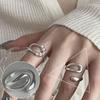 Anillo de Línea Enrollada Multicapa para Mujer, Estilo Minimalista Fresco, Anillo Abierto Dulce y Versátil, Anillo de Dedo Índice de Moda