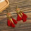 Brincos Longos com Franjas Estilo Étnico Atacado para Mulheres, Personalidade Versátil Moda Retro Yunnan Tendência Dropshipping