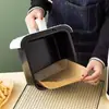 Papel cuadrado para freidora de aire al por mayor, apto para alimentos, resistente a altas temperaturas, papel de hornear engrosado, personalizable y a prueba de aceite
