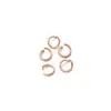 100 piezas/paquete anillos abiertos de acero inoxidable anillos abiertos chapados en oro al vacío anillos de eslabón para collar acero de titanio accesorios para joyería DIY