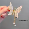 Pasador de Mariposa Móvil para Mujer, Pinza para Flequillo Lateral de la Frente, Nuevo Modelo de Celebridad de Internet 2022, Colgante, Estilo Fresco