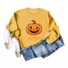 Suéter de malha com estampa de abóbora grande, novo, para comércio exterior europeu e americano no eBay, modelo solto, moda, versátil, com gola redonda, top/camisa