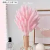 Decoração de buquê de flores secas luxuoso rosa claro de junco e cauda de coelho, flores reais secas naturalmente ao ar livre, decoração de sala de estar nórdica