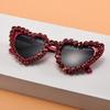 Gafas de sol de nuevo amor transfronterizas 2023 moda clásico forma de corazón estación internacional explosiones gafas de sol de diamantes