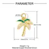 Alas Europeas y Americanas Pluma Árbol de Coco DIY Colgante de Circonita Cúbica Mujeres Cactus Paraguas Collar Pulsera Accesorios de Joyería