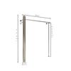 Estante de exhibición de ropa de pared a piso, tubo de acero inoxidable, percha para ropa de mujer, estante de exhibición, estante de isla para tienda de ropa de mujer