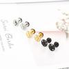 Pendientes de botón de acero de titanio con diseño de pulpo y estrella, personalidad de moda, para mujer, Taobao ebay, exclusivo transfronterizo para joyería de acero inoxidable punk para hombre