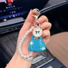 Llavero de coche con diseño único de bolsa tachonada de diamantes, accesorio de bolsa de moda europea y americana estilo ins, colgante decorativo personalizado para mujer