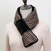 Cachecol Transfronteiriço Novo Outono e Inverno Curto Xadrez Houndstooth Pelúcia de Visão Quente e Versátil