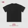 Camiseta Casual para Hombre de Algodón Puro con Mangas Raglán 260g Marca de Moda Urbana Retro Americana Lavada y Desgastada Manga Corta
