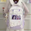 Mochila simple y linda para niña estilo coreano inspirada en Instagram, alto valor estético, ligera, transpirable, adecuada para ir al trabajo, viajar y estudiantes