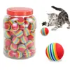 1 peça Bola Mordedora Macia Arco-Íris para Cães e Gatos Brinquedos Resistentes para Dentição para Brincadeiras Internas Coloridas e Elásticas Bolas Coloridas para Treinamento de PET