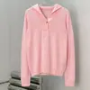 Suéter de Punto para Mujer BORBOTIE 2026 Primavera y Otoño Nuevo LP Moda de un Solo Botón Cuello Solapa Informal Pulóver de Manga Larga