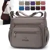 Bolso bandolera multicapa de nailon, gran capacidad, ligero, adecuado para ir al trabajo, simple y versátil, bolso pequeño de nailon