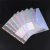 Carpeta de 3 anillas para hojas sueltas, transparente, para guardar hojas de examen de datos, carpeta de música, libro de colección para pasar páginas, bolsa de archivo, nueva transfronteriza