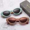 Óculos de Sol Gatinho de Nicho Moda Fotografia de Rua Estilo Europeu e Americano Celebridade da Internet Óculos de Cor Gelatina Estilo ins Óculos de Sol da Moda para Mulheres