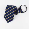 Gravata Masculina com Zíper Formal de Negócios 8cm Gravata Listrada Grátis Noivo Casamento Padrinhos Gravata Vermelha Preta