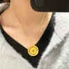 2025 Nuevo Colgante Brújula de Ocho Tesoros Chapada en Oro Diamantada Vietnamita, Collar de Disco Giratorio de Moda Estilo Corte al por Mayor