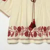 Fabricantes de Ropa para Mujer Transfronterizos al por Mayor 2026 Aliexpress Lo Más Vendido Moda Camisas Bordadas con Flecos