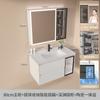 Combinación de mueble de baño con lavabo integrado de cerámica, almacenamiento para maquillaje, inducción del cuerpo humano, espejo inteligente, mueble con espejo dorado Parkson baño 8029C