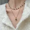 Colar Olho de Tigre Maillard Sense Avançado Corrente de Clavícula Fashionable All-match para Mulheres Popular entre Celebridades da Internet Corrente de Colar de Luxo Leve