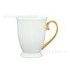 Fabricante de Liling Caneca de Cerâmica Personalizada Caneca de Café Presente Criativo com Logo Personalizado Cabo Banhado a Ouro Caneca