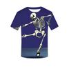 Camiseta de manga corta con cuello redondo y estampado digital de hueso de verano 2021 para parejas, una generación de AliExpress