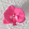 Cabezas de flores artificiales de orquídea mariposa, materiales para flores de pared, materiales para pasadores y accesorios para el cabello hechos a mano para DIY, piezas de flores y accesorios de pétalos para decoración de bodas