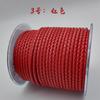 Cuerda de cuero trenzado de 4 hebras de alta calidad de venta caliente, redonda, teñida, cuerda suave hecha a mano DIY, multicolor opcional, cuerda de cuero trenzado
