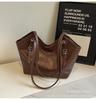 Bolso Grande para Viajes Diarios para Mujer 2026 Nuevo Estilo Gran Capacidad Moderno Bolso Tote Texturizado Bolso de Hombro Retro Simple Bolso de Mano