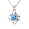 Colar Feminino Trevo de Quatro Folhas Coração do Oceano Conjunto Pulseira Corrente para Clavícula Brincos High-end Simples Elegante Versátil Novo Estilo