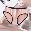 Ropa Interior Femenina Japonesa para Estudiantes Estilo Coreano Color Sólido Transpirable Cintura Media Chica Sexy y Linda Pantalones Comercio Electrónico Transfronterizo