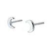 Pendientes de Luna con Aguja de Plata S925 Transfronterizos Europeos y Americanos para Mujer, Moda Simple, Lindos, de Nicho, Pendientes de Media Luna, Pendientes
