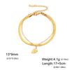 Pulsera de Encanto de Fresa Linda Joyería de Acero Inoxidable para Mujer Cadena de Serpiente Multicadena Moderna Regalo para Pareja Pulsera de Acero Inoxidable