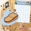 Adesivo de Paisagismo Barco Pirata Golfinho Lento Desenho Animado de Animal de Estimação Descompressão Mundo em Miniatura 3D Cena Adesivo para Colagem DIY
