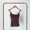Camisola sexy de novo estilo com bojo embutido, tecido escovado, confortável para usar por baixo para mulheres, lindo top nas costas