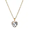 Collar Sencillo Exquisito Super Brillante de Amor con Cadena para Clavícula Acero Inoxidable Personalidad Transfronteriza Calle Dulce Fresco Collar de Corazón