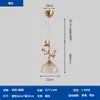 Lámpara Colgante de Mesita de Noche Estilo Francés Pastoral, Vintage Entrada de Estudio Flor de Rosa Ambiente Barra de Vidrio Lámpara Colgante Pequeña