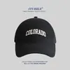 Gorra de Pico Pequeño con Visera Amplia que Muestra la Cara con Bordado Simple de Letras Sombrero de Sol para Hombres y Mujeres Moda Coreana Gorra de Béisbol Versátil